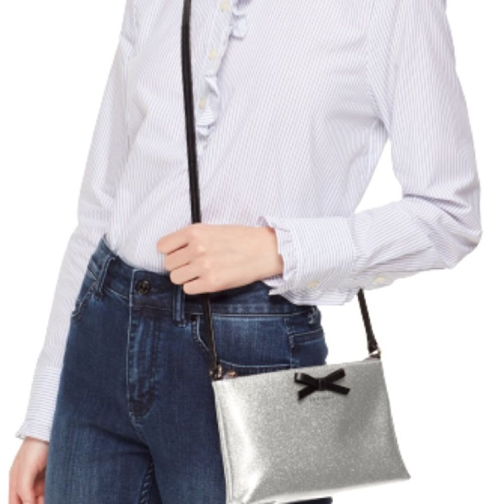 KATE SPADE New York - Amy Mavis Street Silver Glitter Crossbody Bag